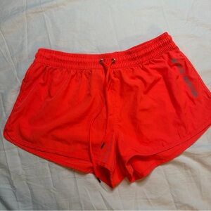 Orange Women Ocean Blue X-Large Shorts Elastic Waist